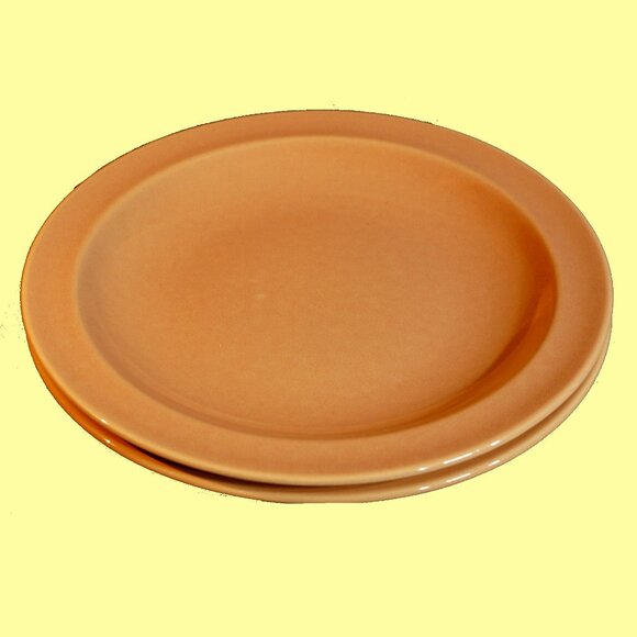 2 Franciscan ware plates made in wheatland CA 12" pink coral color - Picture 1 of 4